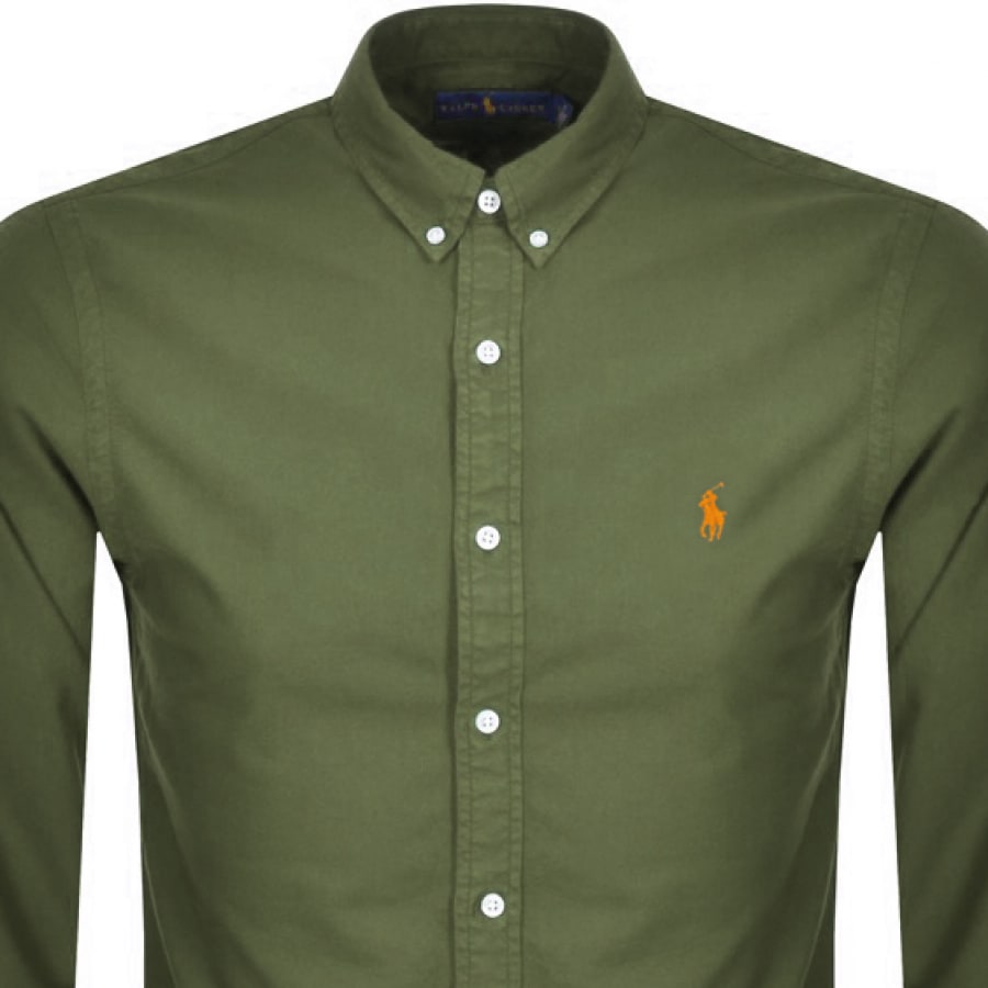 Alternative Image for ProductRalph Lauren Oxford Long Sleeved Shirt Khaki2